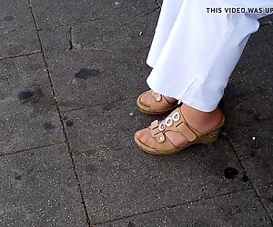 Nonna nylon Piedi in scarpe da sughero