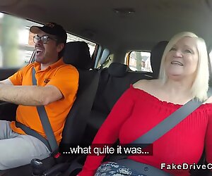 Huge tits granny bangs driving instructor