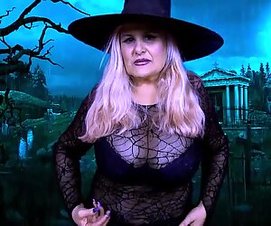 HOT MILF WITCH - HALLOWEEN SPELL AND A SEXY DANCE IN CEMETER